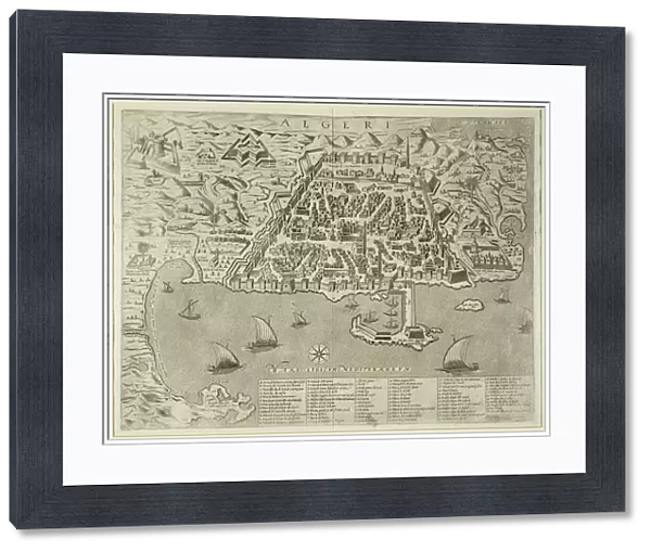 Port and Town of Algiers, c. 1572 (engraving)