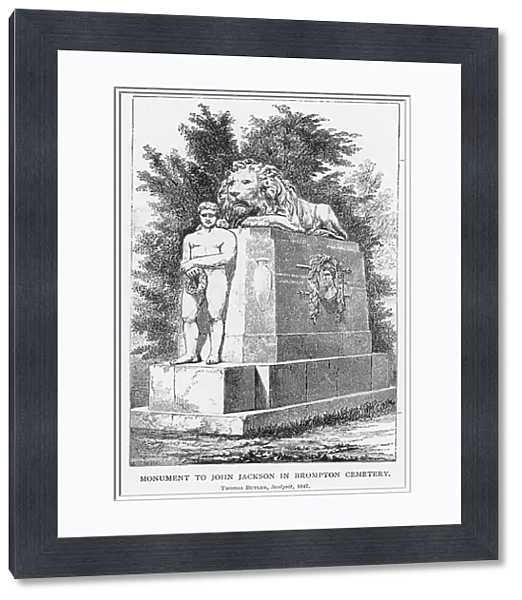 Monument to John Jackson in Brompton Cemetry (engraving)