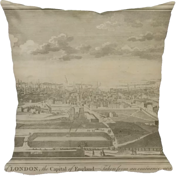 A general view of London, the capital of England, taken from an eminence near Islington (engraving)