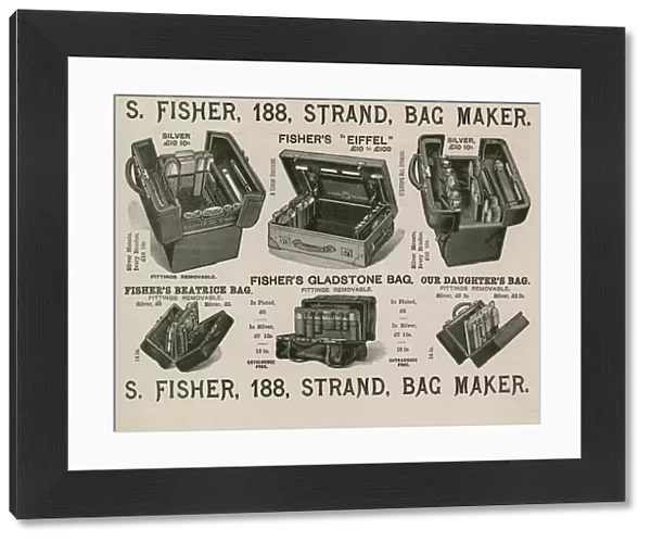 S Fisher, 188 Strand, Bag Maker (engraving)