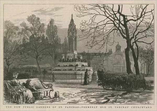 The new public gardens of St Pancras (engraving)