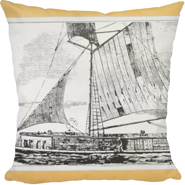 Mississippi Keel boat (engraving)
