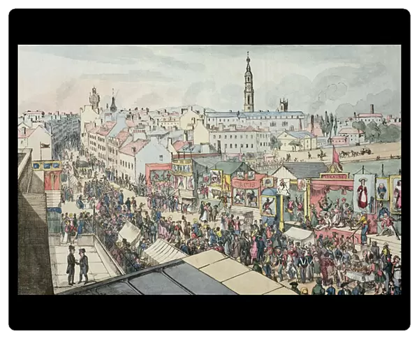 Drawing of Glasgow Fair, from The Glasgow Looking Glass, 1825 (colour litho)