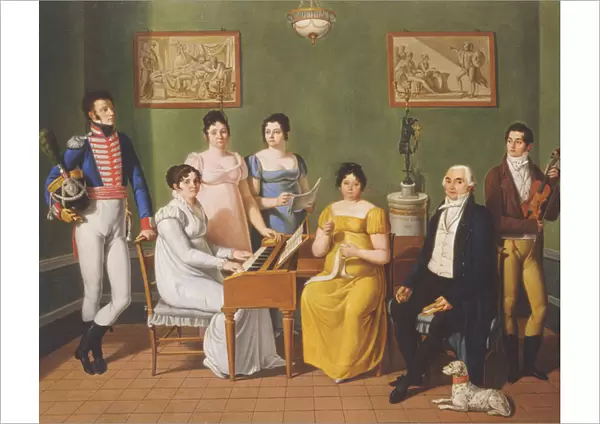 The Mattioli Family (oil on canvas)