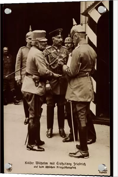 Ak Kaiser Wilhelm II, Erzherzog Friedrich, NPG 5152, Regiment 73 (b  /  w photo)
