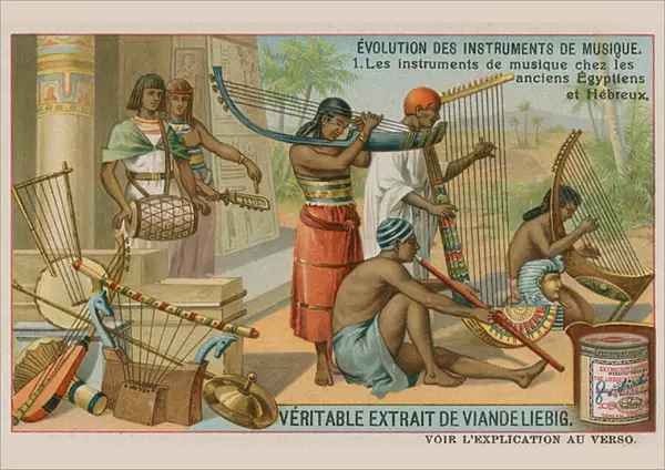 Musical instruments of the Ancient Egyptians and Hebrews (chromolitho)