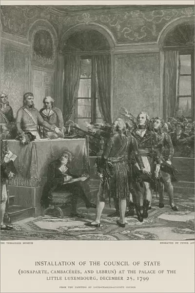 Installation of the Council of State (engraving)