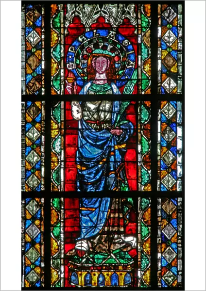 Window w204 depicting St Pelagie (stained glass)