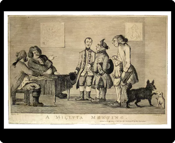 A Militia Meeting, 1773 (litho)