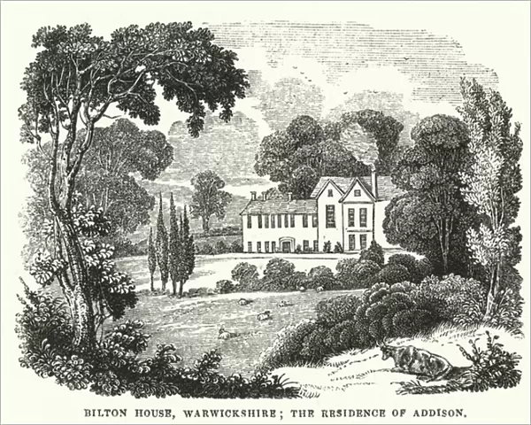 Bilton House, Warwickshire, the Residence of Addison (engraving)
