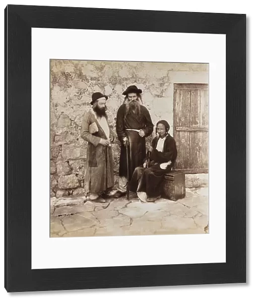 Portrait of three Jewish men in Jerusalem
