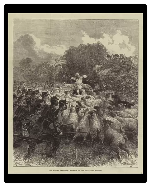 The Autumn Campaign, Advance of the Connaught Rangers (engraving)