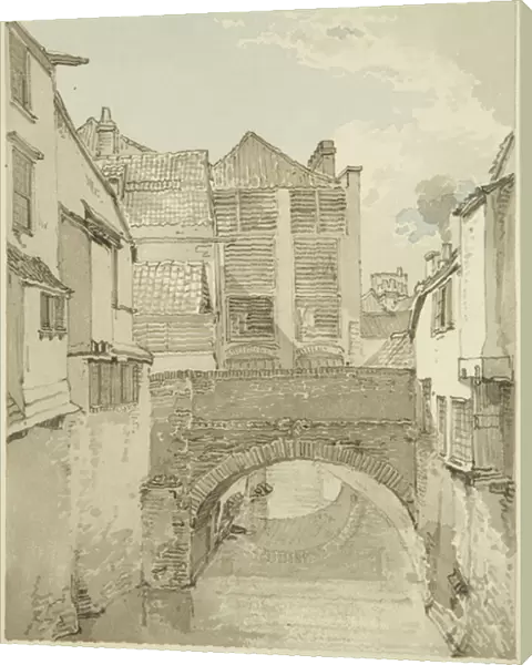 Quakers Bridge on Frome parallel to Castle Ditch, 1821 (pencil & w  /  c on paper)