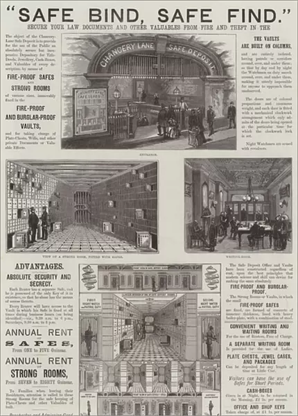 Advertisement, Chancery Lane Safe Deposit (engraving)