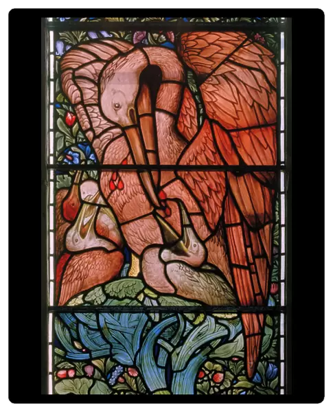The Pelican In Her Piety, East Window, 1880 (stained glass)