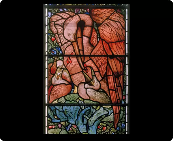 The Pelican In Her Piety, East Window, 1880 (stained glass)
