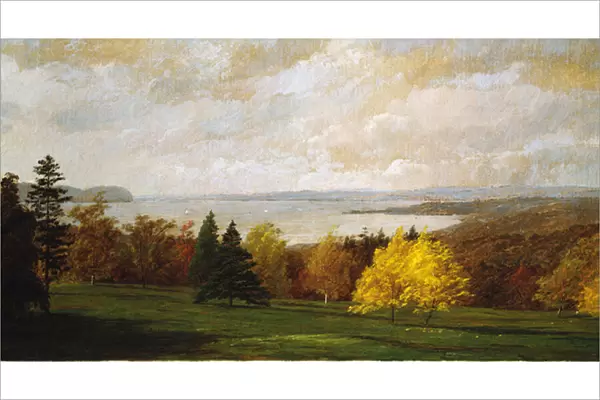 View of the Hudson near Hastings, 1895 (oil on canvas)