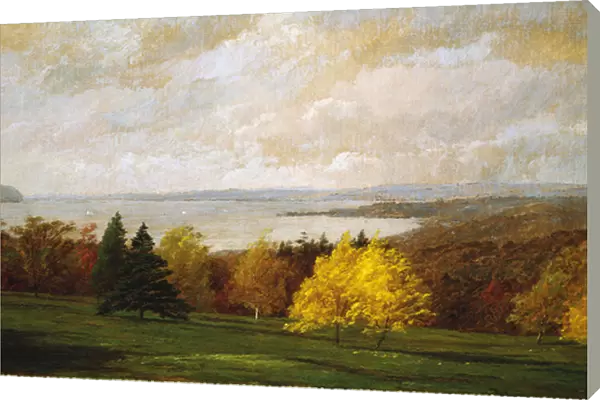 View of the Hudson near Hastings, 1895 (oil on canvas)