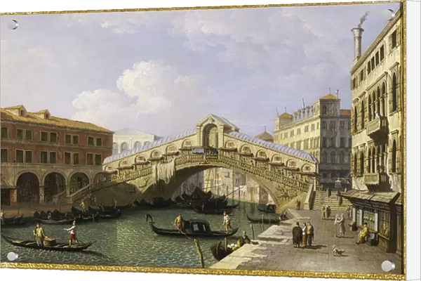 The Rialto Bridge Venice from the South with the Fondamenta Del Vin
