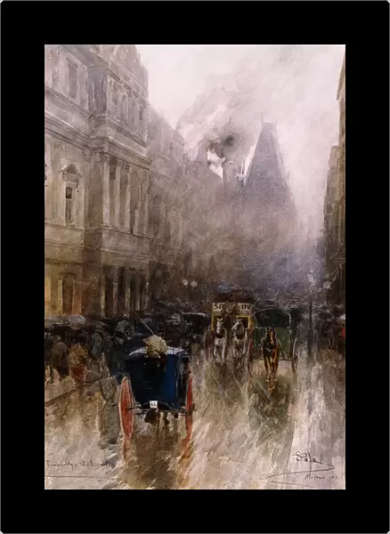 Piccadilly, London, (watercolour on paper)