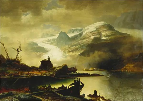 The Bondhus Glacier in Sunnhordland, 1878 (oil on canvas)