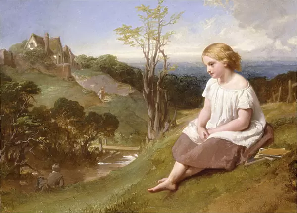 Daydreaming on the River Bank, (oil on canvas)