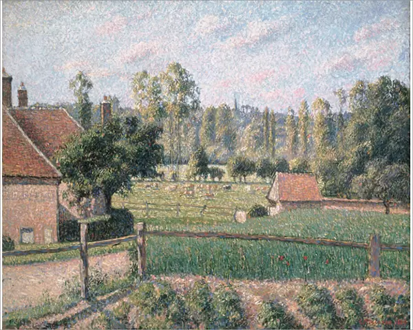 Prairie at Eragny, 1889 (oil on canvas)