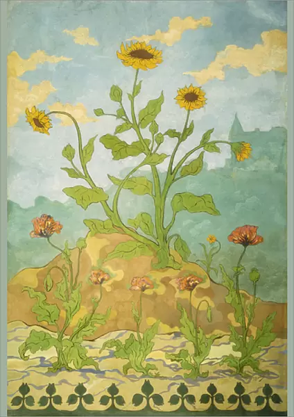 Sunflowers and Poppies; Soucis et Pavots, 1899 (oil on canvas)