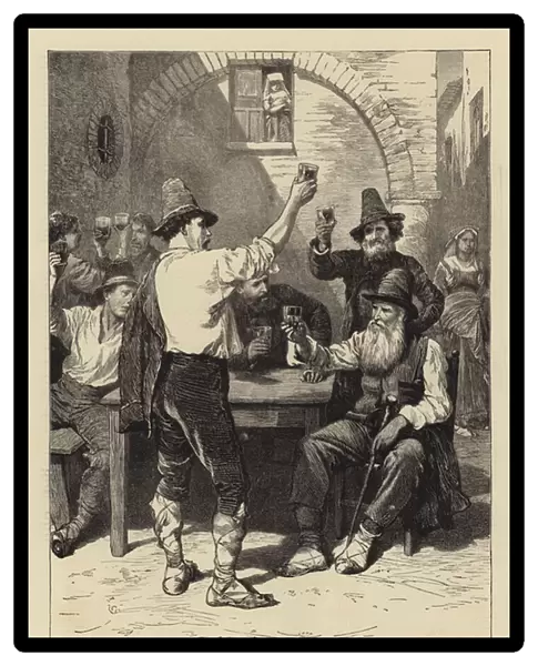 A Type of Rome Past, Gasperone and his Comrades, the Released Brigands (engraving)
