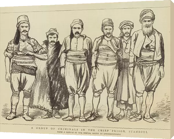 A Group of Criminals in the Chief Prison, Stamboul (engraving)
