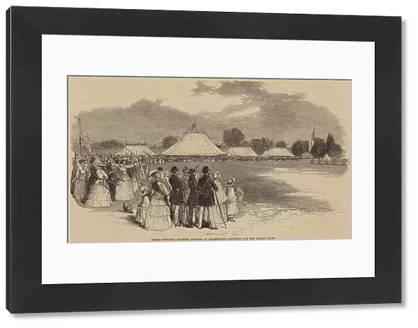 Grand National Archery Meeting at Leamington, Shooting for the Ladies Prize (engraving)