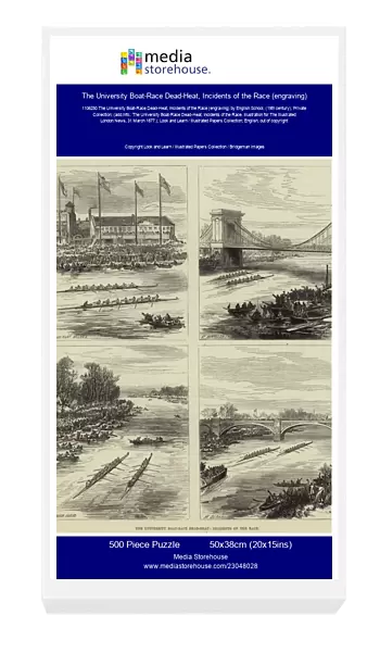 The University Boat-Race Dead-Heat, Incidents of the Race (engraving)