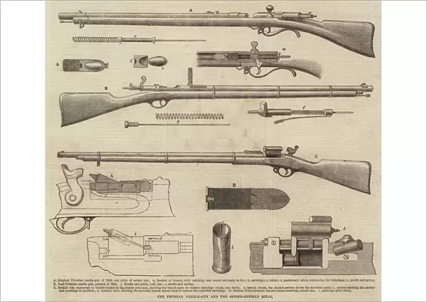 The Prussian Needle-Gun and the Snider-Enfield Rifle (engraving)