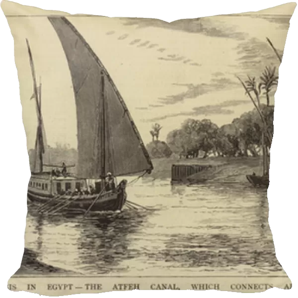 The Crisis in Egypt, the Atfeh Canal, which connects Alexandria with the Nile (engraving)