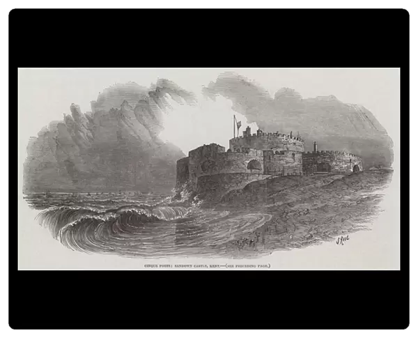 Cinque Ports, Sandown Castle, Kent (engraving)