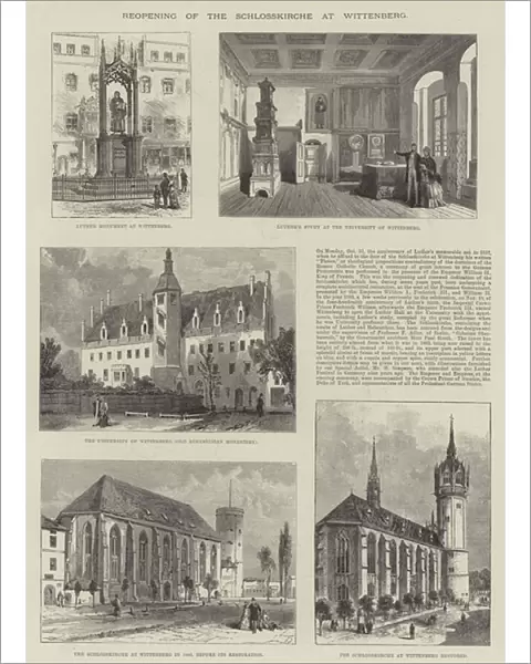 Reopening of the Schlosskirche at Wittenberg (engraving)