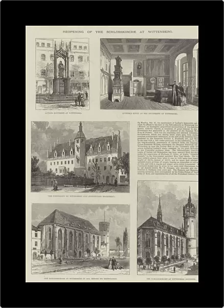 Reopening of the Schlosskirche at Wittenberg (engraving)