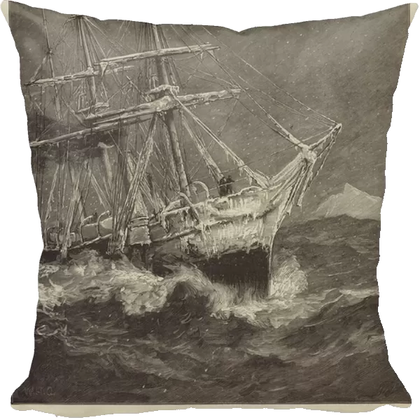 Return of the North Pole Expedition, HMS Alert Homeward Bound (engraving)