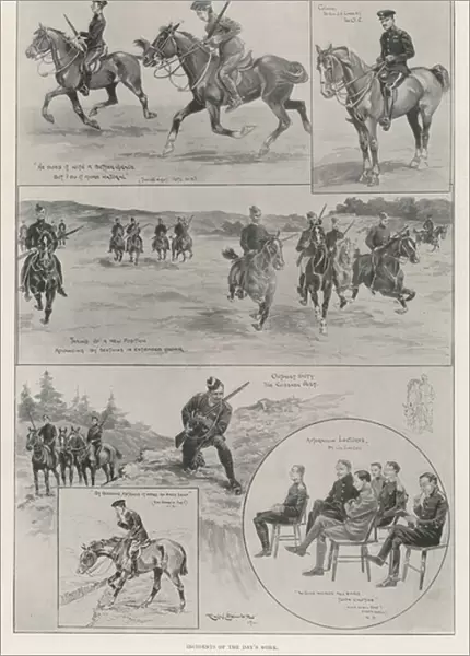 The Training of the New Yeomanry Officers at Aldershot (litho)