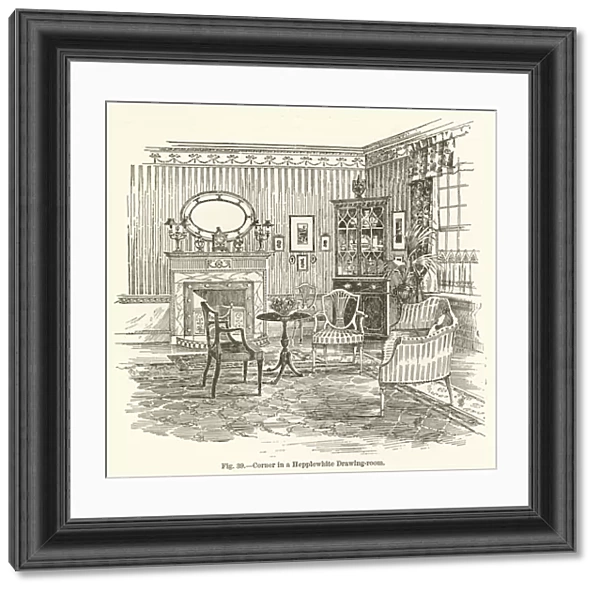 Corner in a Hepplewhite Drawing-room (engraving)