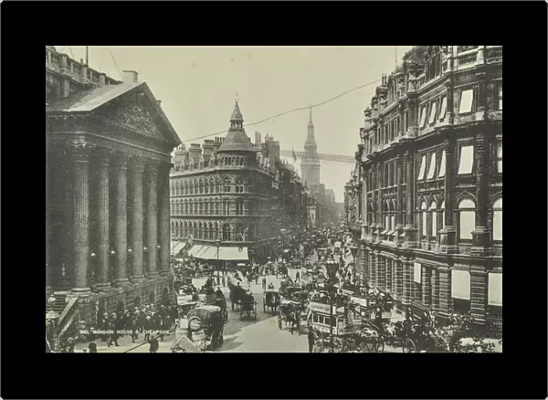 Cheapside, from Mansion House, City of London, 1885 (b  /  w photo)