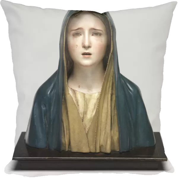 Virgin of Sorrows Mater Dolorosa (polychromed wood, glass & animal hair)