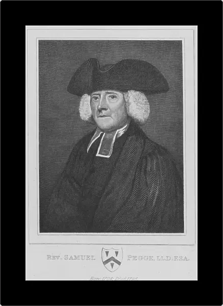 The Reverend Samuel Pegge, English vicar and antiquary (engraving)