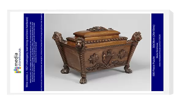 Wine cooler, c. 1821 (mahogany, lead lining and brass hardware)
