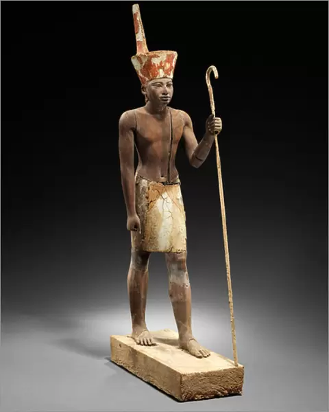 Guardian Figure, c. 1900 BC (cedar wood with plaster and paint)