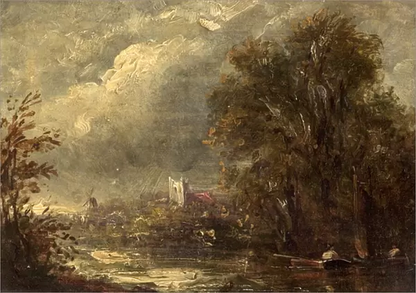 On the Stour, 19th century (oil on canvas)