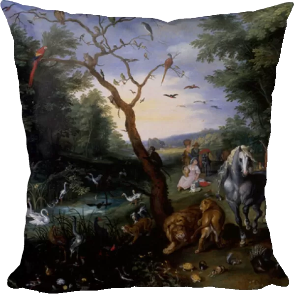 The Entry of the Animals into Noahs Ark (oil on panel)