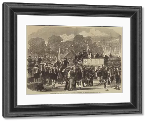 International Society for the Relief of the Wounded, Departure of an Ambulance from Paris (engraving)