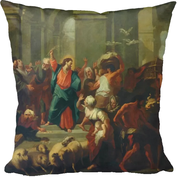 Christ Expelling The Sellers From The Temple (oil on canvas, re-lined