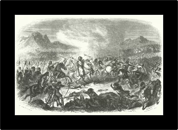 Battle of Tolbiac, 496 (engraving)